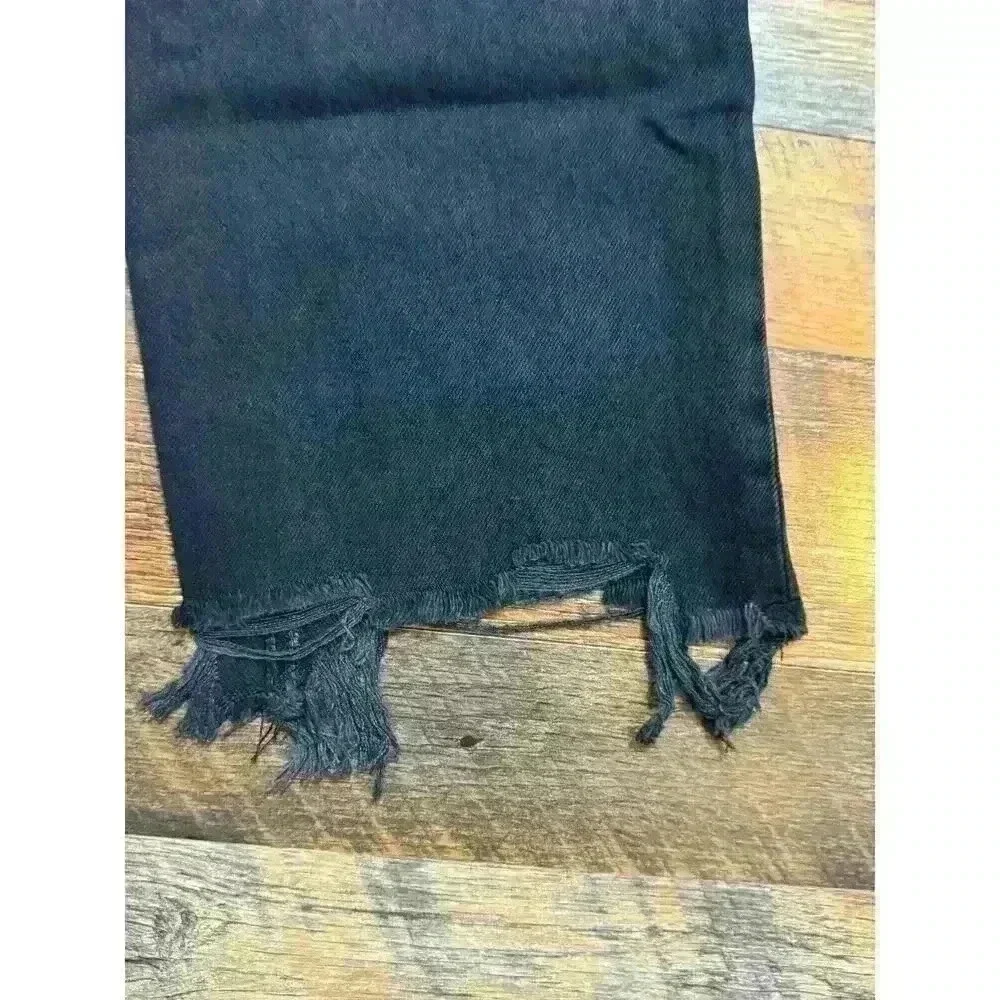 FREE‎ PEOPLE Maggie Mid Rise Straight -Leg Jeans In Washed Black SIZE 27